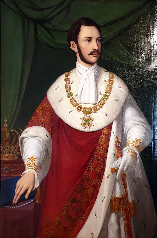 Maximilian II Joseph in the coronation robe, 1849, 