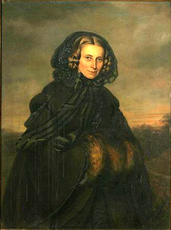Porträt der Bertha Wehnert-Beckmann (1815-1901), deutsche Fotografin, 1858, 