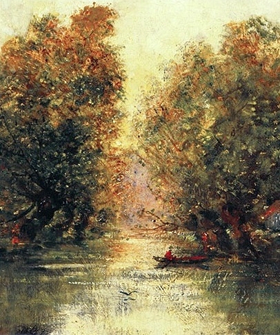 Paysage de la rivière., , 