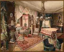 Salon v Makartovem slogu, 1890, 