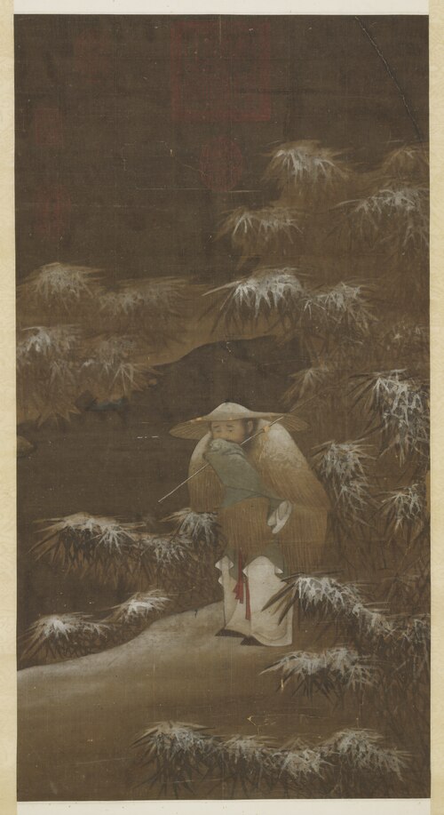 Fisherman on a Snowy Day, , 