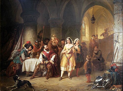 Spanish King listens to the Gypsies, 1852, 