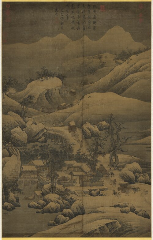 Snowy Manor and Oxcarts, , 