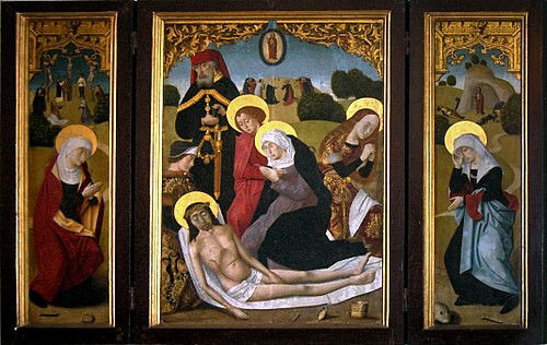 La lamentation sur le corps du Christ mort, , 
