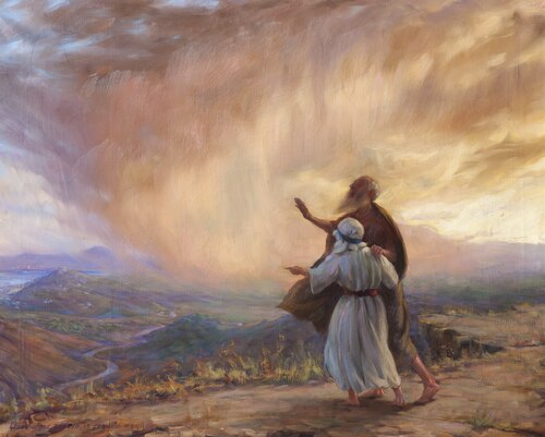 Antigone che accompagna Edipo cieco, 1914, 