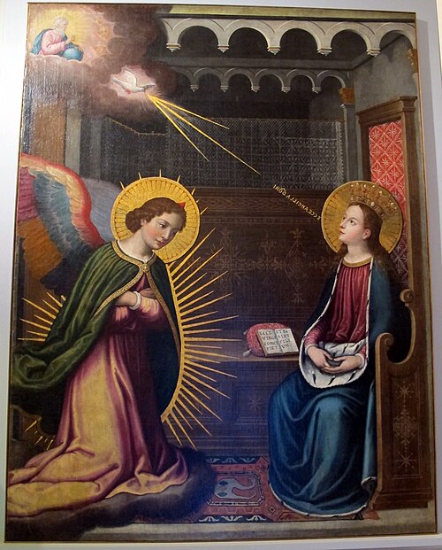 copia dell'annunciazione della ss. annunziata di firenze, 1600, 