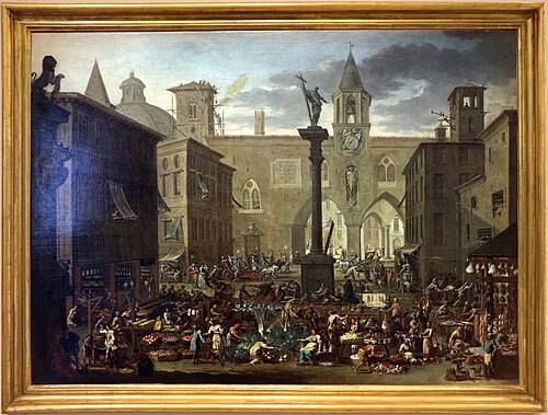 mercato (il mercato del verziere), 1733, 
