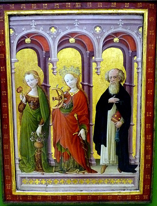 The Saints Dorothea, Catherine and Anthony, 1430, 