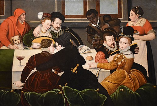 Le Repas galant, 1600, 