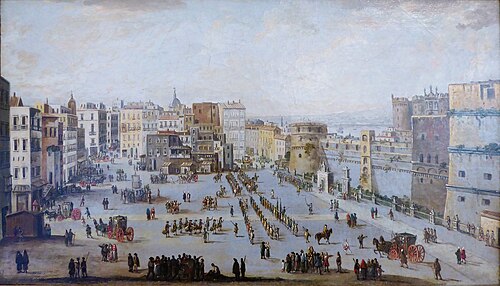Parade militaire à Naples, 1738, 