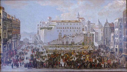 Procession de la Fête-Dieu à Naples, 1738, 