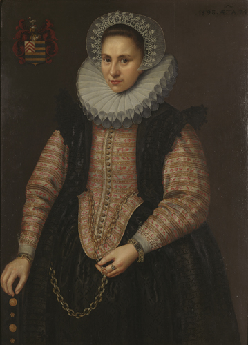 Portrait de Marie van de Wouwer, épouse de Jean, dit Charles, della Faille, 1598, 