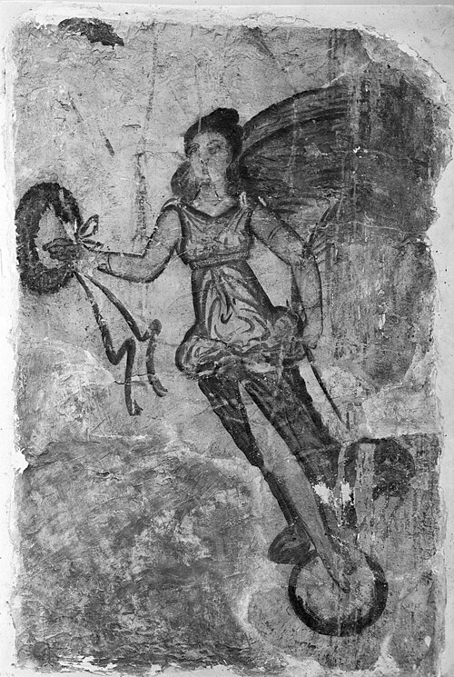 Wall painting of Flying Victory, Bath F3, Dura Europos, , 