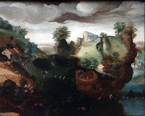 Paysage anthropomorphe. Portrait d'homme, 1600, 