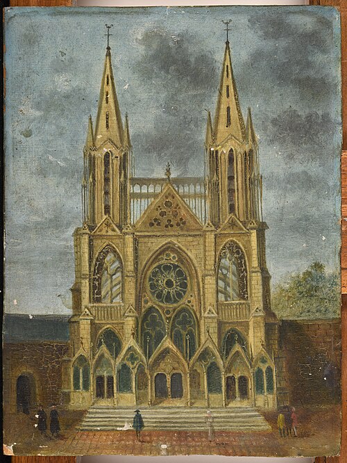 Façade de l'Église Saint-Nicaise, 1850, 
