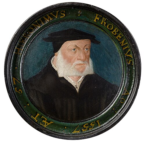 Portrait capsulaire de Hieronymus Froben, 1557, 