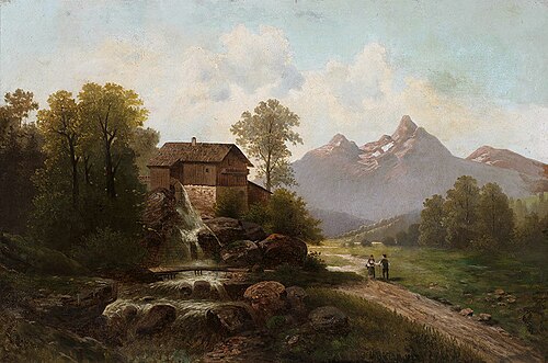 Mill in the Alps, 1850, 