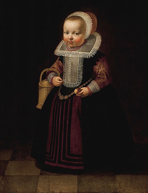 Portrait of girl with an apple, 1615, 
