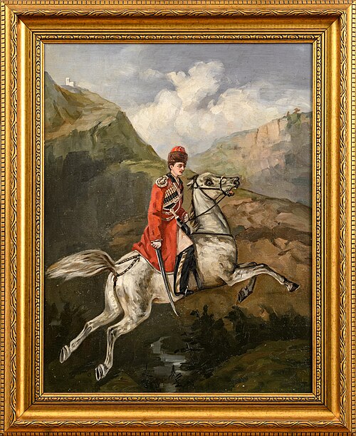 Niko Dadiani on his Horse, , 