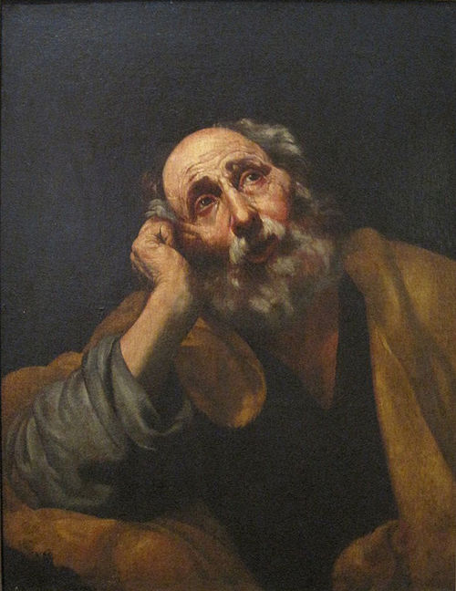 Saint Pierre en méditation, 1650, 