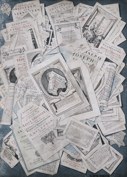 Printed Pages, Trompe l'Oeil, 1740, 