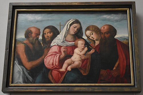 Vierge à l'enfant avec des saints, 1600, 