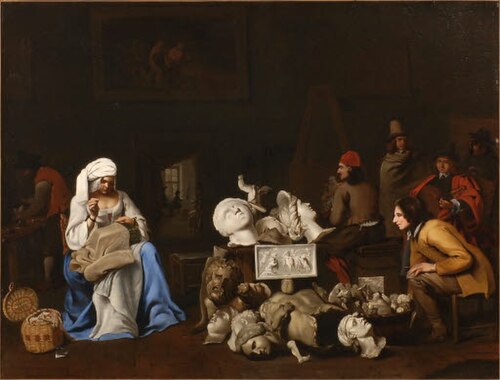 L’Atelier de l’artiste avec une couturière, 1650, 