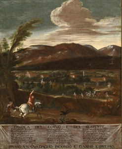 Basen o vrani in kači, 1700, 