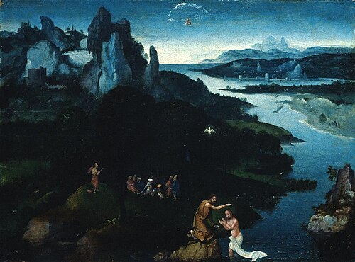 John the Baptist preaching and the Baptism of Christ, 1520, 