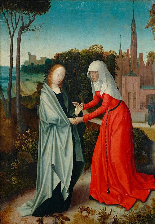 Heimsuchung Mariae zwischen St. Ursula mit den Zehntausend Jungfrauen und St. Martha. Aussenseiten d, 1500, 