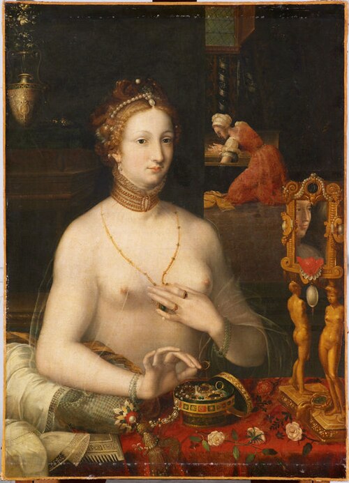 Dame à sa toilette, 1550, 