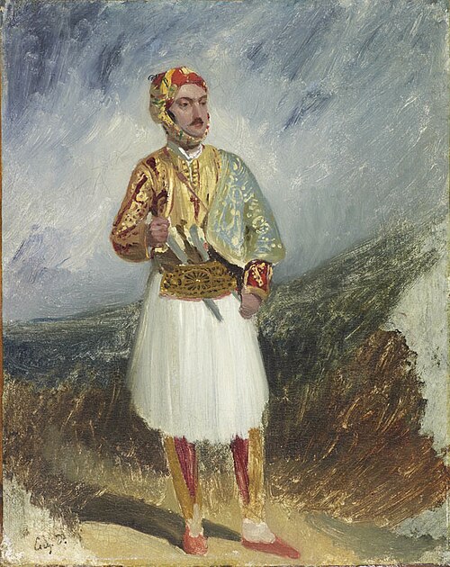 Étude d'officier grec (copie d'après Delacroix), , 
