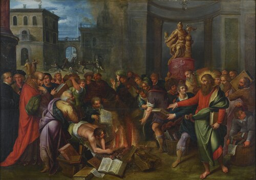 Die Bücherverbrennung in Ephesus, 1601, 
