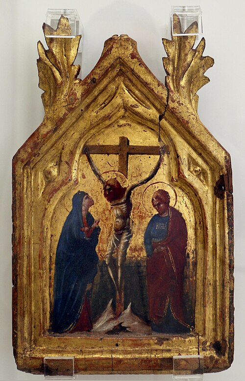 crocifisione coi dolenti, 1387, 