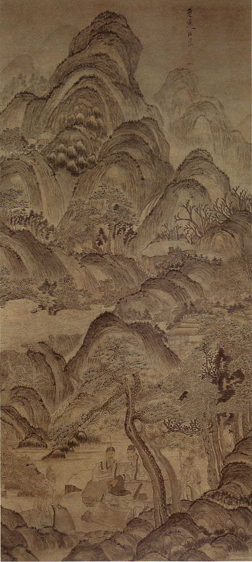 松溪对弈图, , 