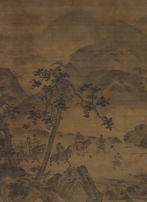 明人孔明出山图轴, , 