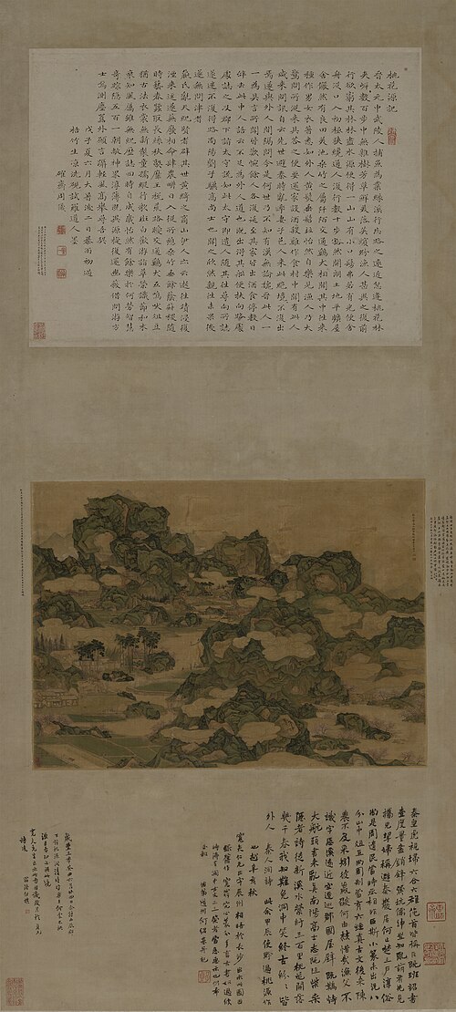 清 顾符稹 桃源图轴, 1706, 