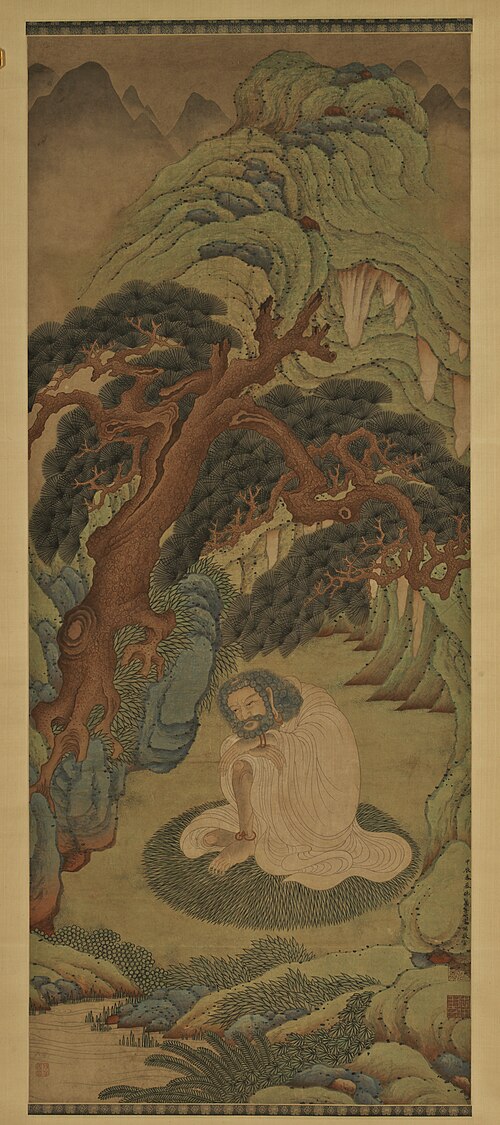 明丁云鹏释迦牟尼像轴, , 