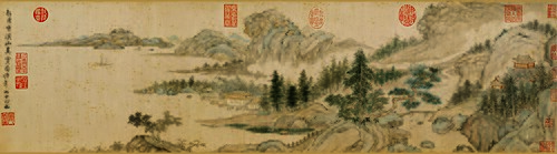 明金润溪山真赏图卷, , 