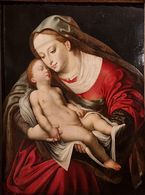 Vierge au Jésus dormant, , 