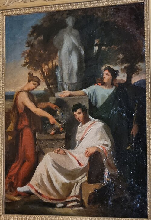 Virgile entre ses deux muses, , 