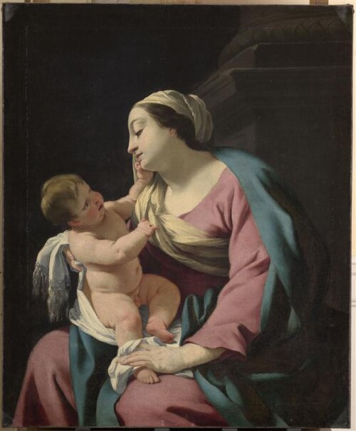 Vierge à l'Enfant à la colonne, 1640, 