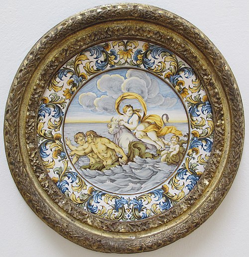 Plat avec l'Enlèvement d'Europe en décor, 1800, 