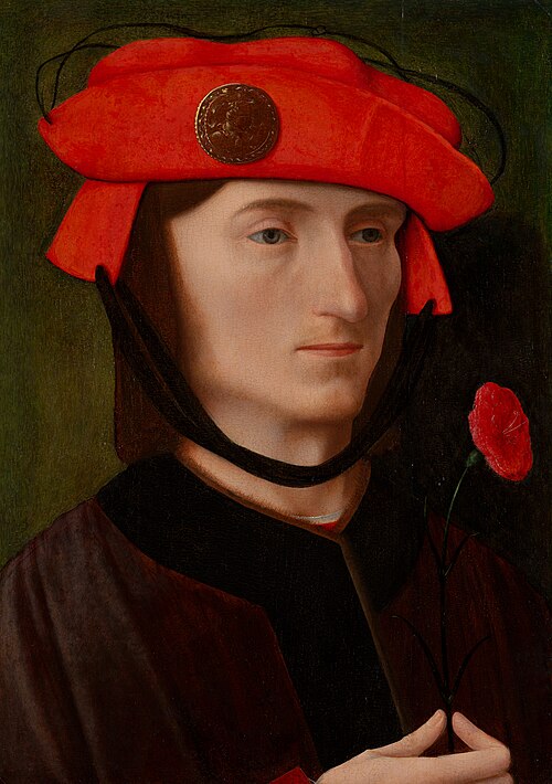 Portrait d'un homme coiffé d'une toque écarlate, 1522, 