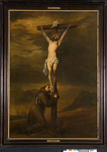 St Francis at the foot of the cross, 1620, 