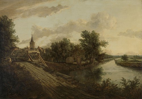 Landscape with rolling bridge, 1660, 