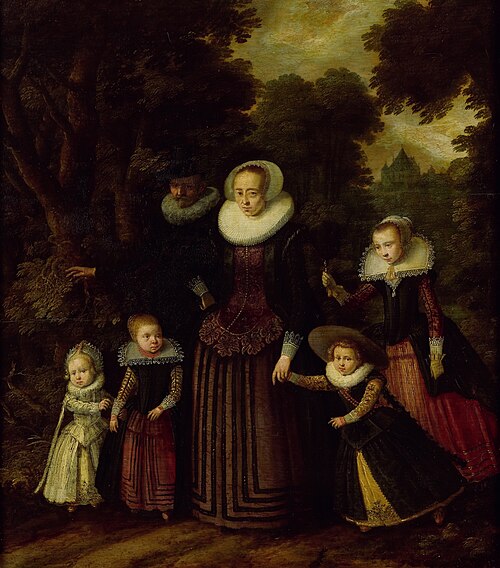 Portrait of a couple and four children, 1620, 