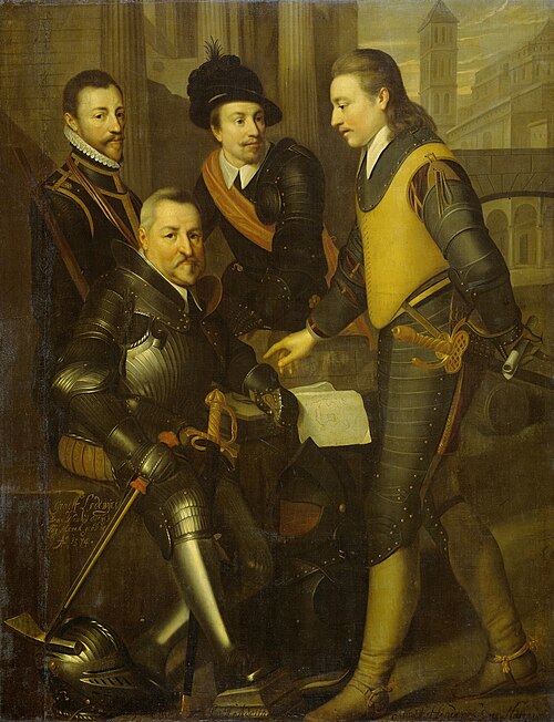 Group portrait of the four brothers of Willem I, Prince of Orange: Jan (1536-1606), Hendrik (1550-74, 1630, 