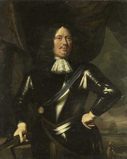 Portrait of an Admiral, possibly Adriaen Banckert, Vice-Admiral of Zeeland, 1670, 