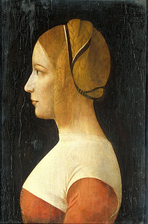 Portrait d'une jeune femme tourné vers la gauche, 1500, 